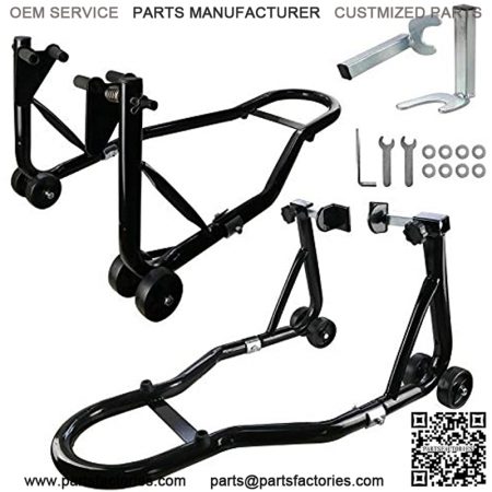 Soporte de elevacion de rueda delantera trasera para motocicleta, resistente para bicicleta deportiva, basculante, con ruedas Dolly, para Honda Yamaha, Suzuki, Kawasaki KTM Ducati